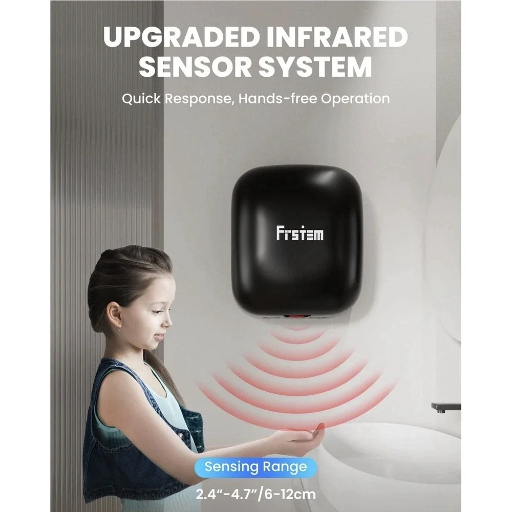 1800W‎ Commercial Hand Dryers, High Speed Hand Dryer for Home, Bathrooms